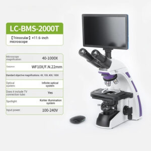 Biological microscope with large field of view eyepiece and CTV professional optical high-definition sperm mite microscope - Image 6