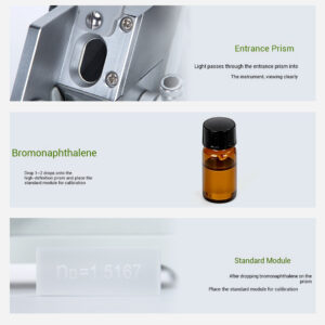 Abbe refractometer laboratory sugar concentration analyzer 2WAJ monocular refractive index Abbe refractometer - Image 4