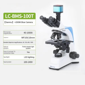 Biological microscope with large field of view eyepiece and CTV professional optical high-definition sperm mite microscope - Image 3