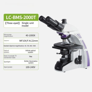 Biological microscope with large field of view eyepiece and CTV professional optical high-definition sperm mite microscope - Image 9