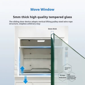 Laboratory fume hood desktop all steel PP laboratory test room exhaust hood floor mounted fume hood - Image 3