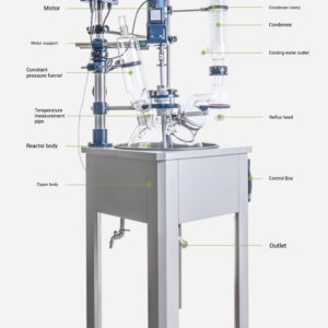 Double layer glass reactor laboratory single-layer high-temperature hydrothermal synthesis reactor - Image 6
