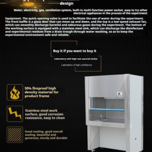 Laboratory fume hood, chemical laboratory, exhaust and detoxification fume hood, stainless steel anti-corrosion floor operating table - Image 11