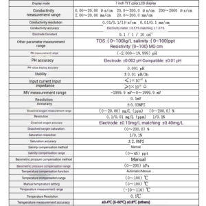 Desktop multi parameter analyzer PH meter+conductivity+dissolved oxygen three in one water quality analyzer - Image 6