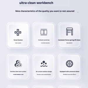 Ultra clean workbench laboratory single double person vertical horizontal dust removal sterile stainless steel cleaning and purification operation table - Image 51