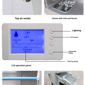 Laboratory fume hood, chemical laboratory, exhaust and detoxification fume hood, stainless steel anti-corrosion floor operating table - Image 6