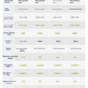 Stainless steel reaction kettle laboratory hydrothermal synthesis explosion-proof high temperature and high pressure dissolution tank PTFE lining - Image 4