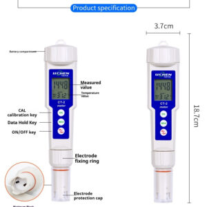 Pen type digital conductivity meter for water hardness and quality testing of aquarium water, portable laboratory testing instrument - Image 16