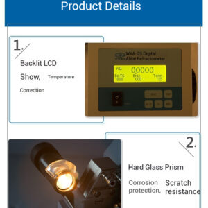 Digital Abbe refractometer WYA-2S laboratory digital sugar concentration refractometer - Image 6