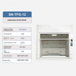 Laboratory fume hood desktop all steel PP laboratory test room exhaust hood floor mounted fume hood - Image 5