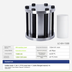 Stainless steel reaction kettle laboratory hydrothermal synthesis explosion-proof high temperature and high pressure dissolution tank PTFE lining - Image 21