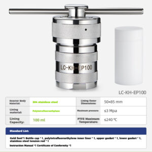 Stainless steel reaction kettle laboratory hydrothermal synthesis explosion-proof high temperature and high pressure dissolution tank PTFE lining - Image 26