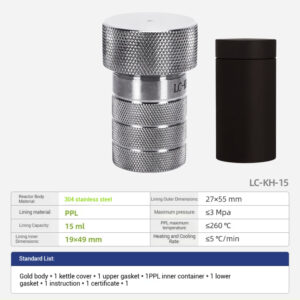 Stainless steel reaction kettle laboratory hydrothermal synthesis explosion-proof high temperature and high pressure dissolution tank PTFE lining - Image 29