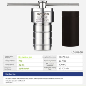 Stainless steel reaction kettle laboratory hydrothermal synthesis explosion-proof high temperature and high pressure dissolution tank PTFE lining - Image 31