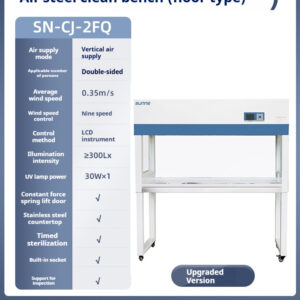 Ultra clean workbench laboratory single double person vertical horizontal dust removal sterile stainless steel cleaning and purification operation table - Image 4