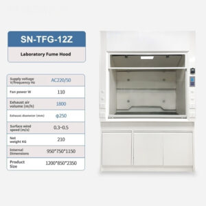 Laboratory fume hood desktop all steel PP laboratory test room exhaust hood floor mounted fume hood - Image 8
