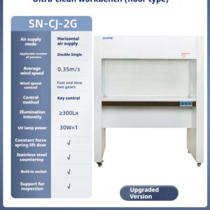 Ultra clean workbench laboratory single double person vertical horizontal dust removal sterile stainless steel cleaning and purification operation table - Image 20