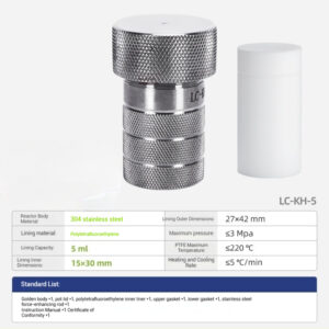 Stainless steel reaction kettle laboratory hydrothermal synthesis explosion-proof high temperature and high pressure dissolution tank PTFE lining - Image 16