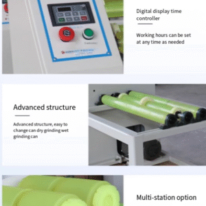 Rolling jar ball mill, horizontal tube mill, small roller shaking jar machine, laboratory grinder - Image 5