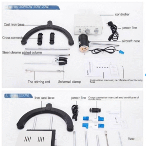 Precision digital electric mixer, timed constant speed laboratory small multi link cantilever mixer - Image 16