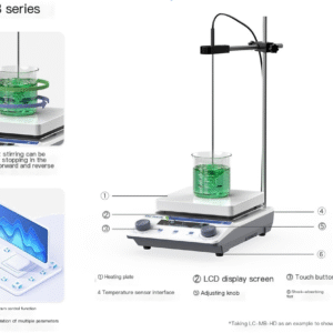 Digital display heating magnetic stirrer laboratory large capacity constant temperature electromagnetic small mini magnetic stirrer - Image 5