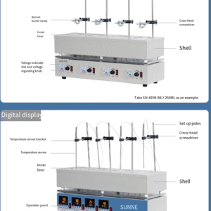 Digital display electric heating set laboratory constant temperature intelligent temperature control magnetic stirrer large capacity temperature control heating set - Image 14