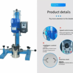 Lift platform pilot disperser laboratory industrial large capacity square tube grinding, stirring and homogenization machine - Image 3