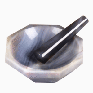 Agate mortar laboratory 100mm wear-resistant 12cm natural agate mortar with grinding rod can