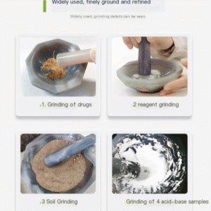 Agate mortar laboratory 100mm wear-resistant 12cm natural agate mortar with grinding rod can - Image 3