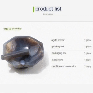 Agate mortar laboratory 100mm wear-resistant 12cm natural agate mortar with grinding rod can - Image 8