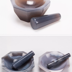 Natural agate mortar rod 4cm 60mm 80mm 100mm mortar matching grinding pestle, medicine mortar pestle - Image 3