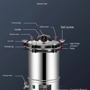 Stainless steel portable high-pressure steam sterilization pot, small disinfection pot, vertical sterilizer pot - Image 8