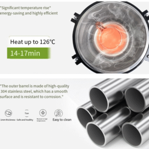 Portable stainless steel steam high-pressure sterilization pot, small disinfection pot, 50L vertical sterilizer - Image 3