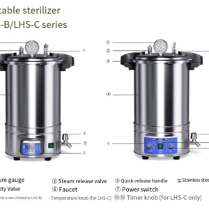 Portable stainless steel steam high-pressure sterilization pot, small disinfection pot, 50L vertical sterilizer - Image 4