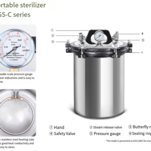 Portable stainless steel steam high-pressure sterilization pot, small disinfection pot, 50L vertical sterilizer - Image 6