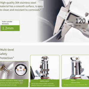 Portable stainless steel steam high-pressure sterilization pot, small disinfection pot, 50L vertical sterilizer - Image 7