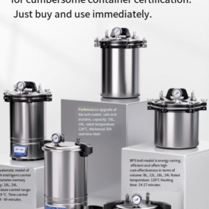 Portable stainless steel steam high-pressure sterilization pot, small disinfection pot, 50L vertical sterilizer