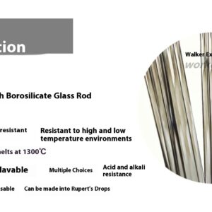 Glass rod, lipstick mixing rod, glass drainage rod, flow guide rod, stirring rod, glass rod, corrosion-resistant, transparent 20-30cm