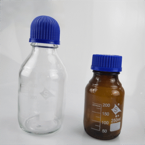 Wide mouth high temperature acid alkali resistant brown glass chemical reagent bottle