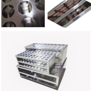 Test tube rack laboratory stainless steel blood sample collection tube wooden creative aluminum colorimetric tube 304 centrifuge tube sample bottle