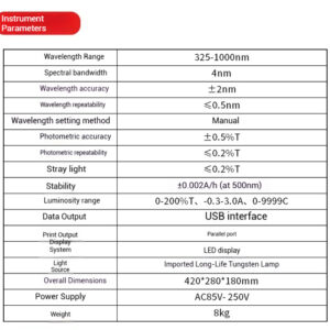 Visible UV spectrophotometer laboratory dual beam spectrometer V-5000 - Image 3