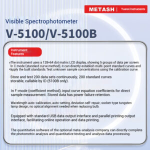 Visible UV spectrophotometer laboratory dual beam spectrometer V-5000 - Image 12