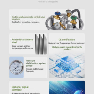 Laboratory self pressurized liquid nitrogen supply tank 30 liter small liquid nitrogen supply tank - Image 3