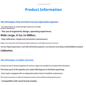 MicroPetteplus experiment fully disinfected manual pipette, single channel multi-channel adjustable pipette - Image 3