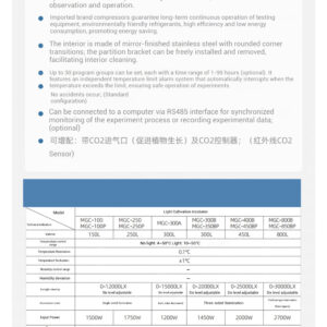 Biochemical mold incubator, constant temperature and humidity, bacteria and plants laboratory, lighting, artificial climate chamber - Image 5