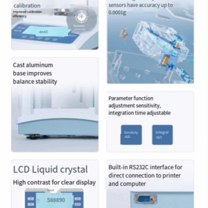 Electronic analytical balance 0.0001g 0.1/10000 laboratory 0.1/1000 precision balance 0.1mg - Image 7