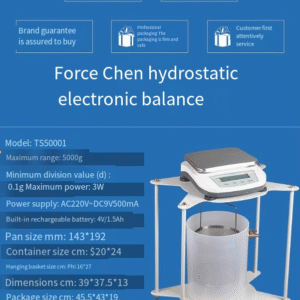 Electronic static water balance, mechanical bulk density measurement balance, 5kg 0.1g, one tenth digital display - Image 4
