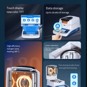 Rapid Moisture Analyzer Plastic Adhesive Tea Feed Grain Medicinal Materials Meat Halogen Moisture Analyzer - Image 4