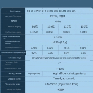 Rapid Moisture Analyzer Plastic Adhesive Tea Feed Grain Medicinal Materials Meat Halogen Moisture Analyzer - Image 5