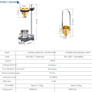 Apply four cups of portable SN-LND-1 desktop paint viscometer - Image 3